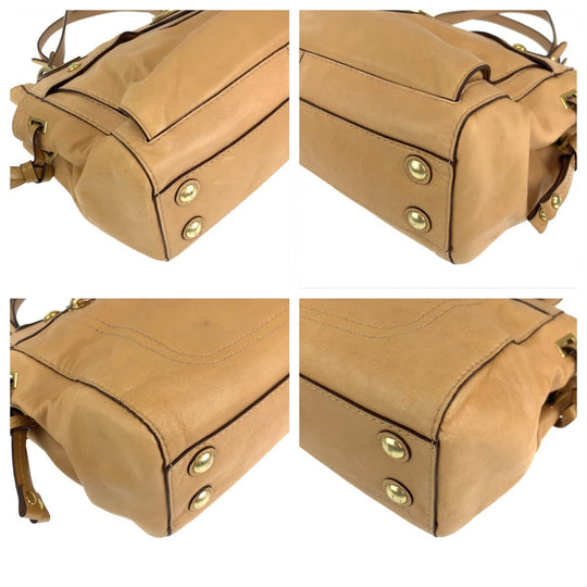 COACH Tote Bag 14522 leather beige Peyton Turn lock