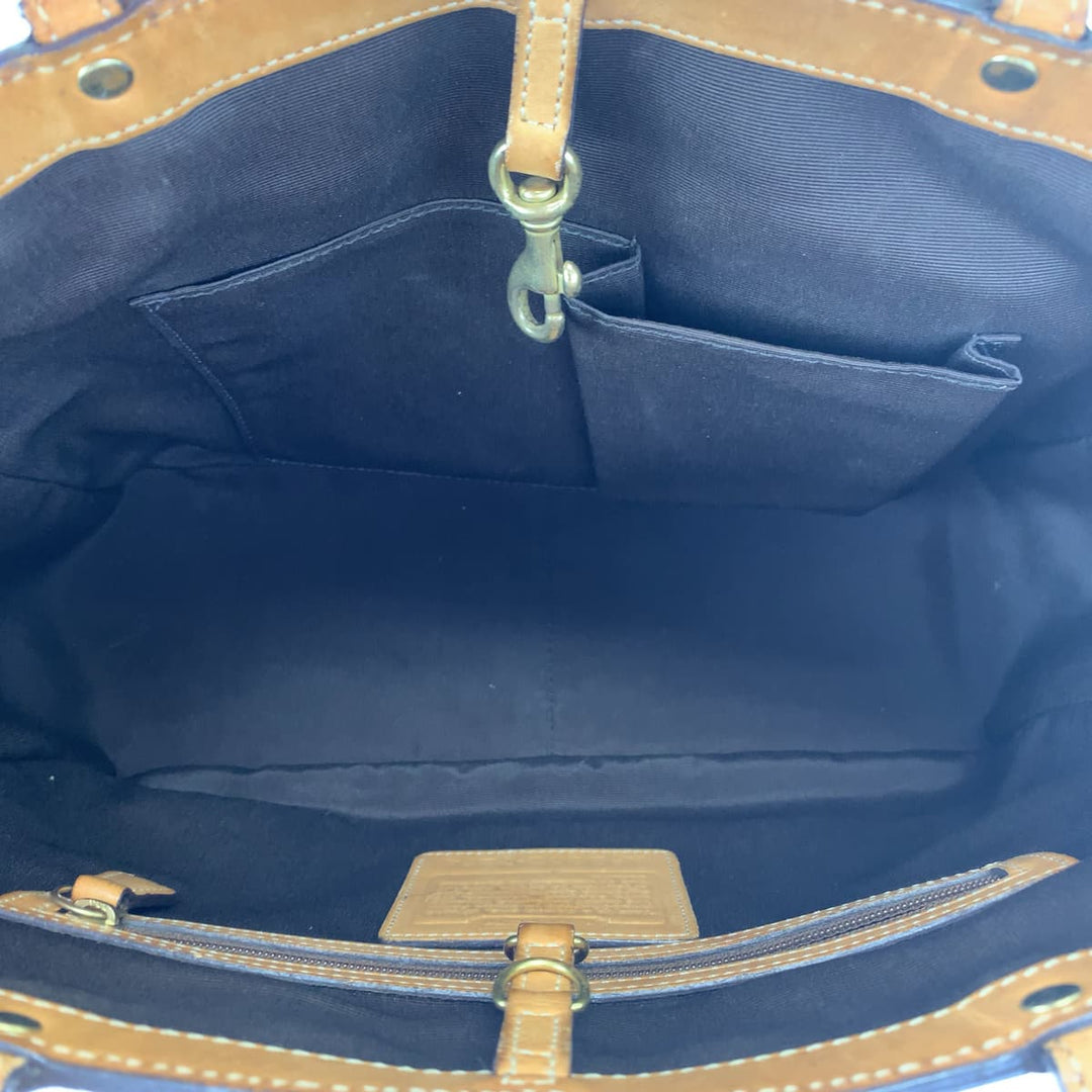 COACH Tote Bag 7874 canvas beige Signature Embossing