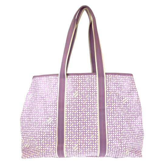 COACH Tote Bag F15008 PVC purple Op art
