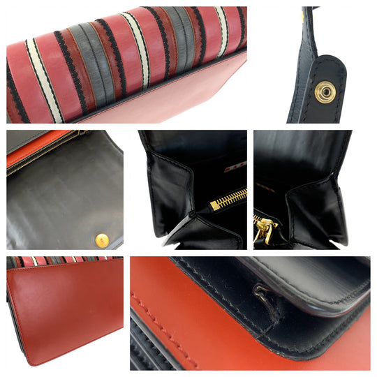 MARNI Shoulder Bag Calfskin multicolor Shoulder Bag Crossbody Bag Trunk Medium Bag Women Used Authentic