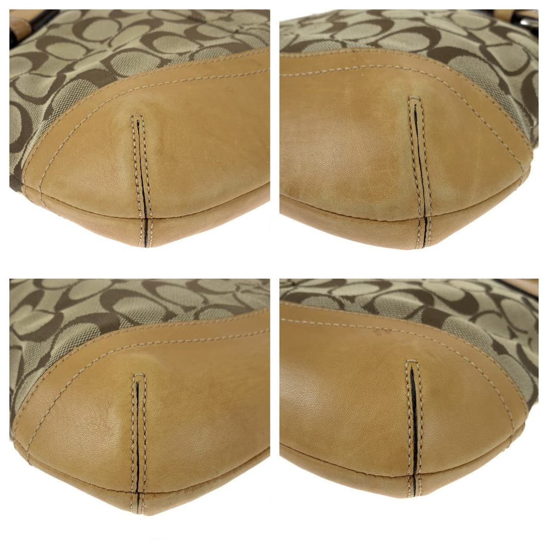 COACH Shoulder Bag F03574 canvas Brown Signature