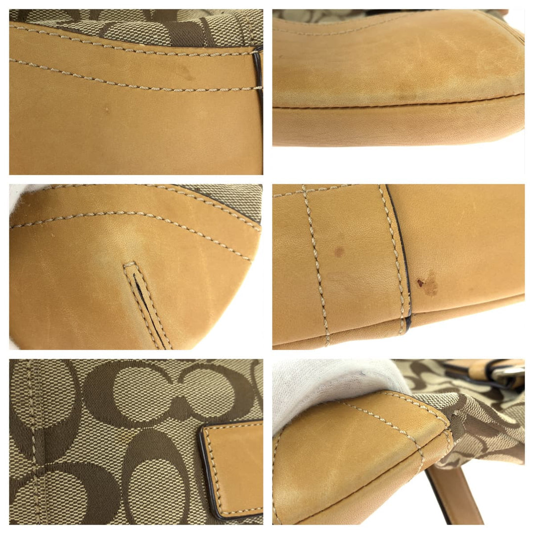 COACH Shoulder Bag F03574 canvas Brown Signature