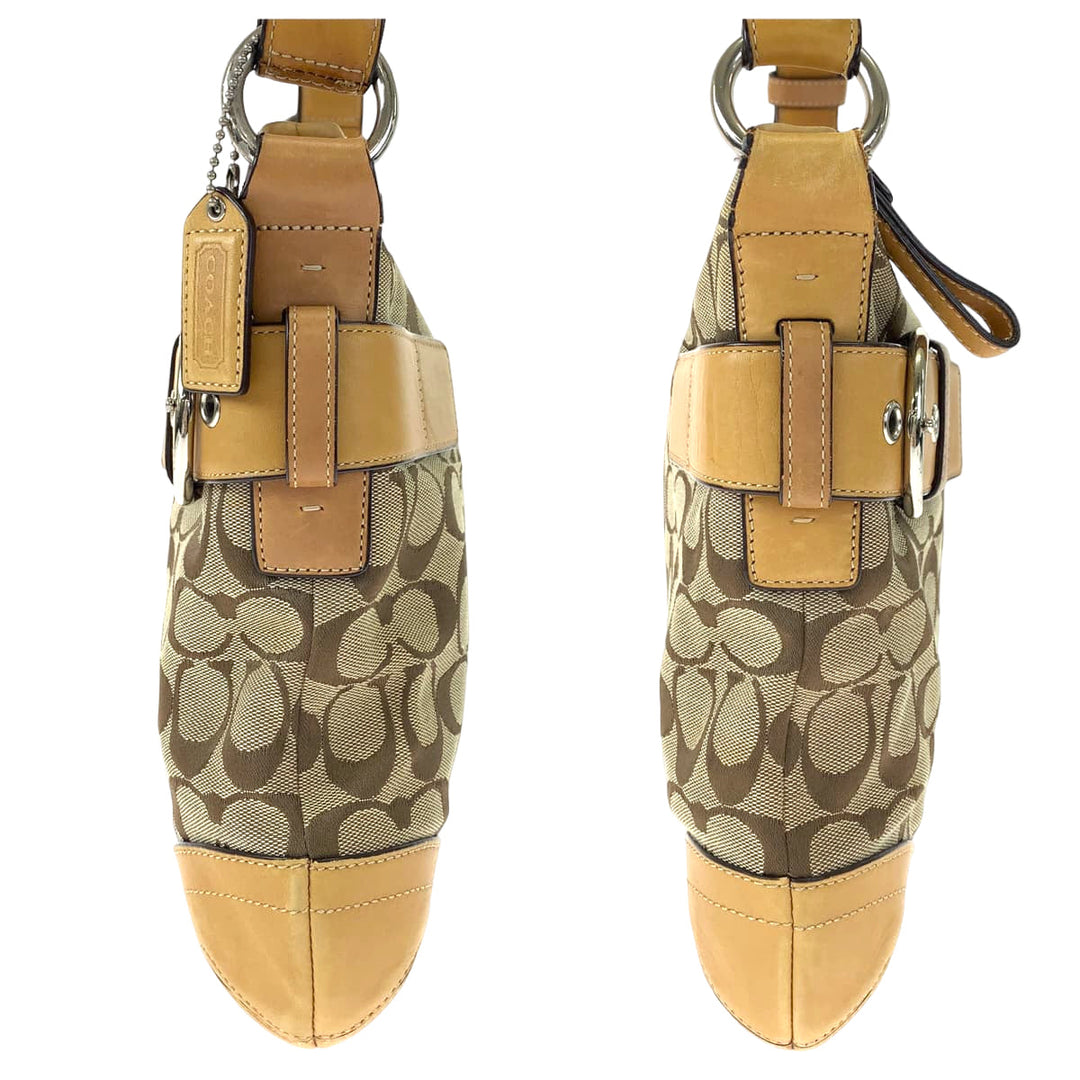 COACH Shoulder Bag F03574 canvas Brown Signature