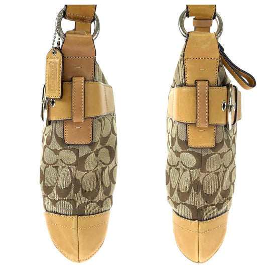 COACH Shoulder Bag F03574 canvas Brown Signature