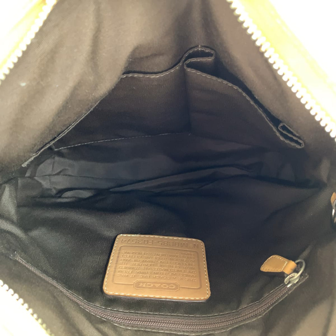 COACH Shoulder Bag F03574 canvas Brown Signature