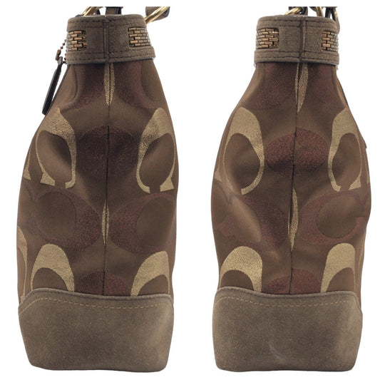 COACH Tote Bag 10445 canvas Brown Signature