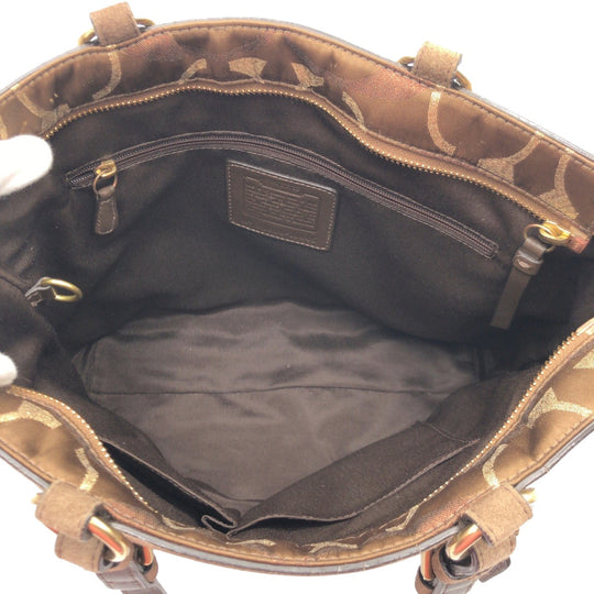 COACH Tote Bag 10445 canvas Brown Signature
