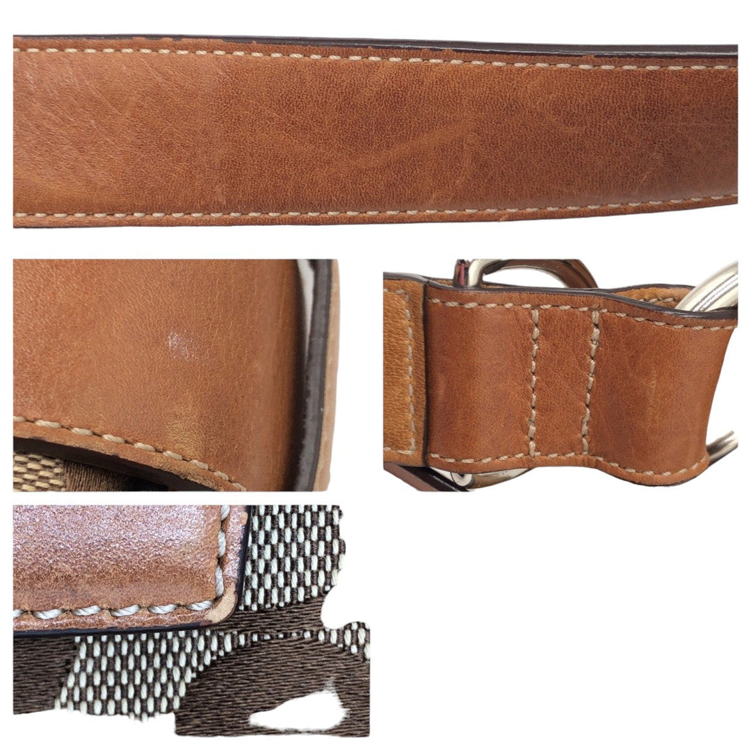 COACH Shoulder Bag F03574 canvas Brown Signature