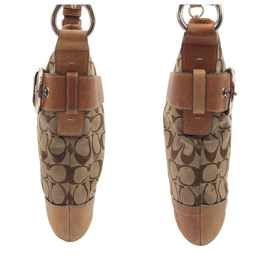 COACH Shoulder Bag F03574 canvas Brown Signature
