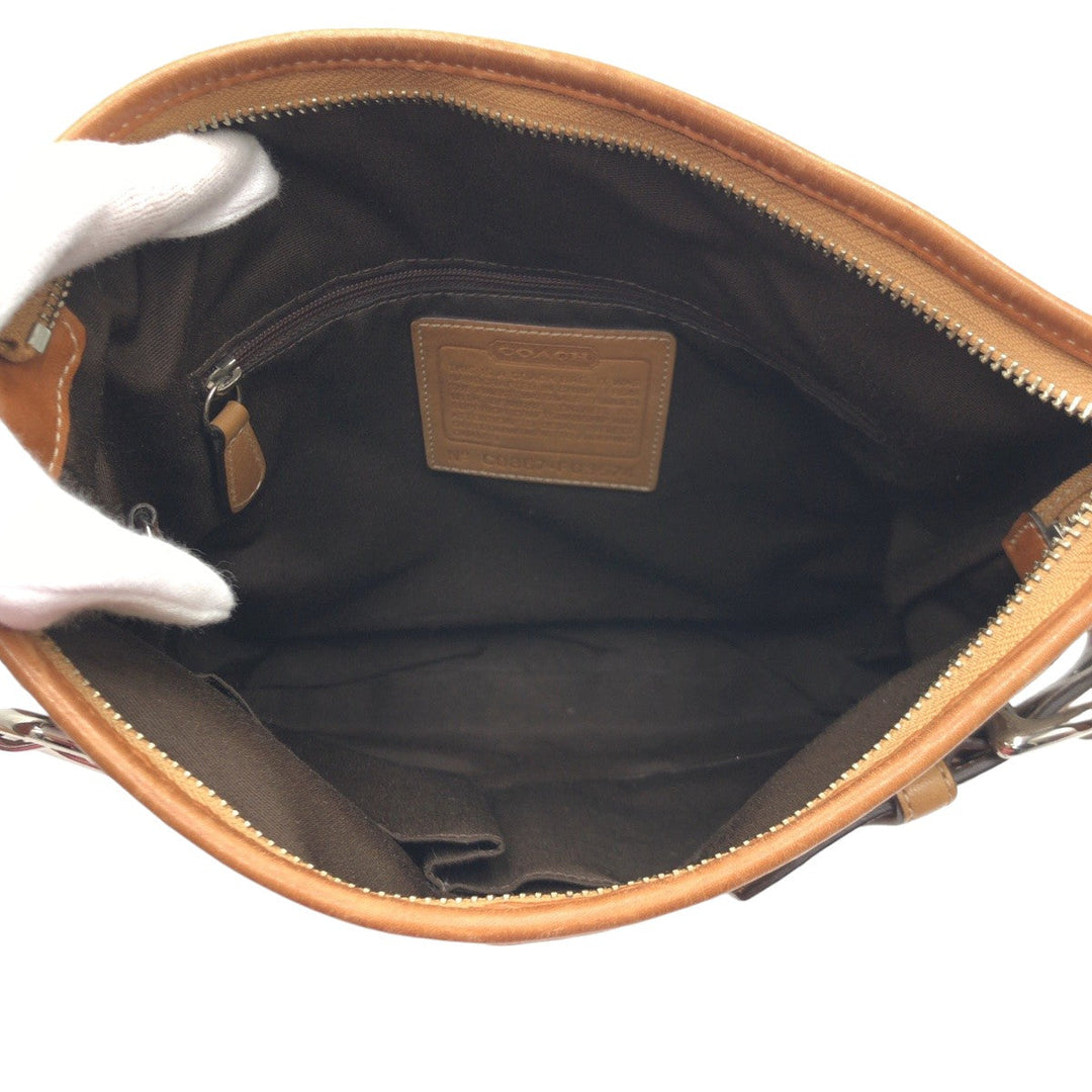 COACH Shoulder Bag F03574 canvas Brown Signature