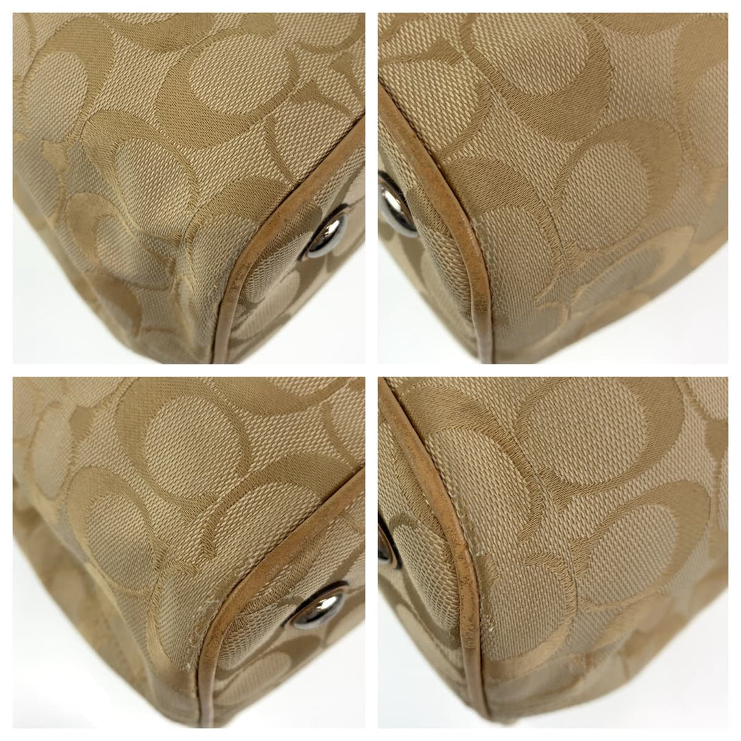 COACH Tote Bag canvas beige Signature