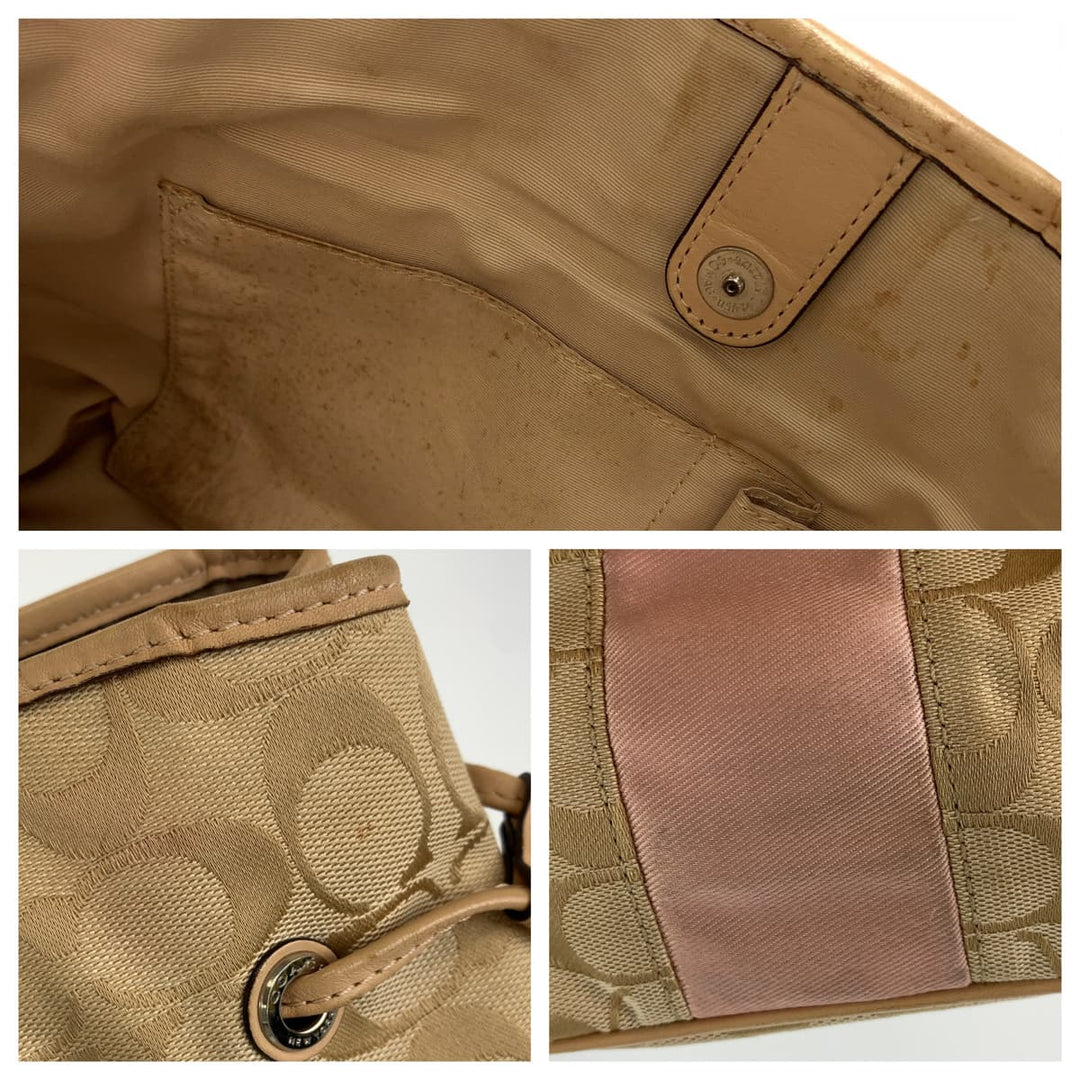 COACH Tote Bag canvas beige Signature