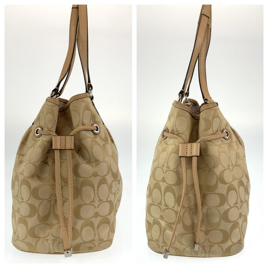 COACH Tote Bag canvas beige Signature