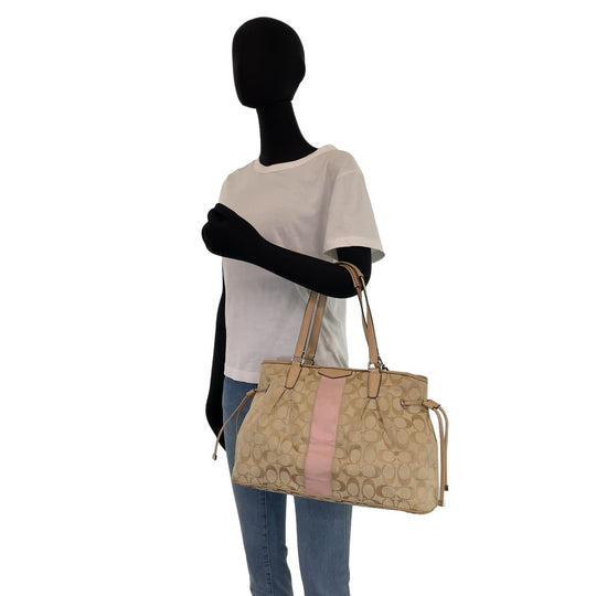 COACH Tote Bag canvas beige Signature