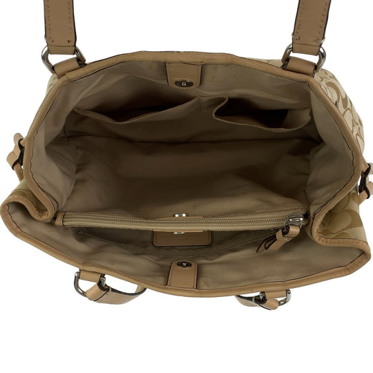 COACH Tote Bag canvas beige Signature