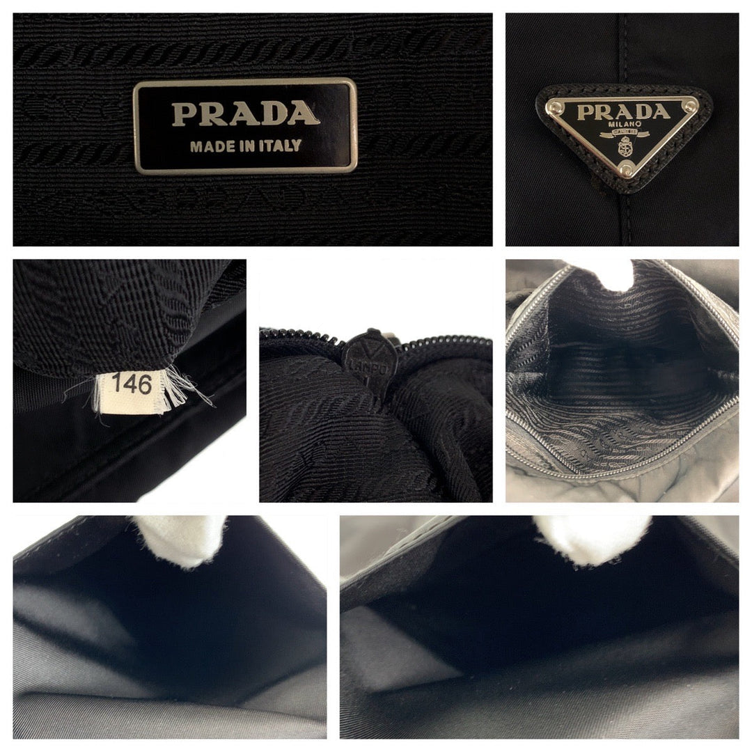 PRADA Handbag Nylon black Handbag Tote Bag Business bag Test mens Used Authentic