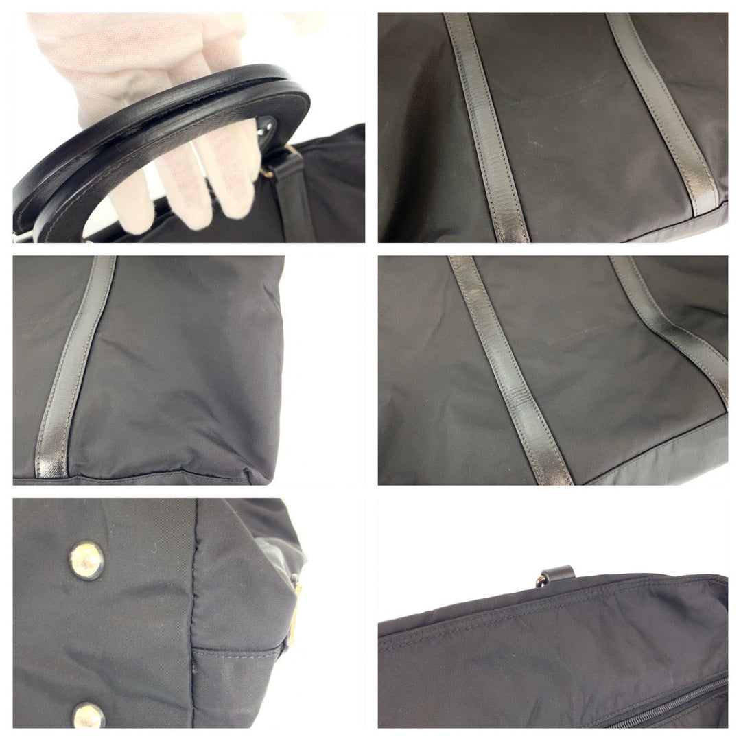 PRADA Handbag Nylon black Handbag Tote Bag Business bag Test mens Used Authentic