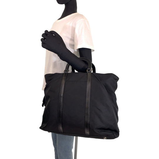 PRADA Handbag Nylon black Handbag Tote Bag Business bag Test mens Used Authentic