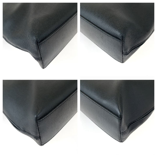 LOUIS VUITTON Business bag M33433 Taiga Noir black black Tote Bag Business bag Taiga Anton Tote mens Used Authentic