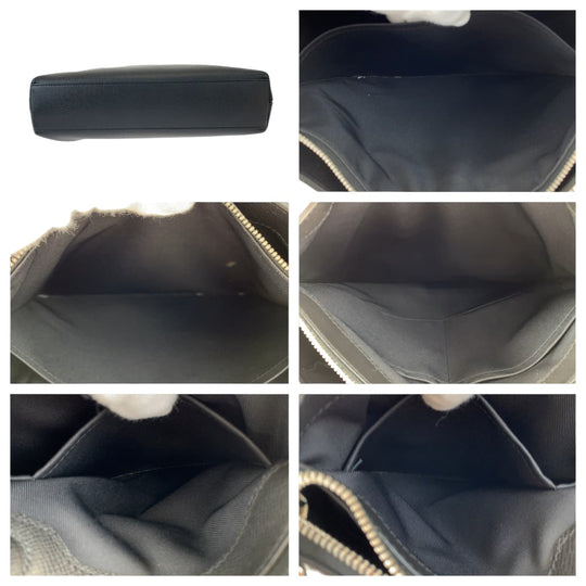 LOUIS VUITTON Business bag M33433 Taiga Noir black black Tote Bag Business bag Taiga Anton Tote mens Used Authentic