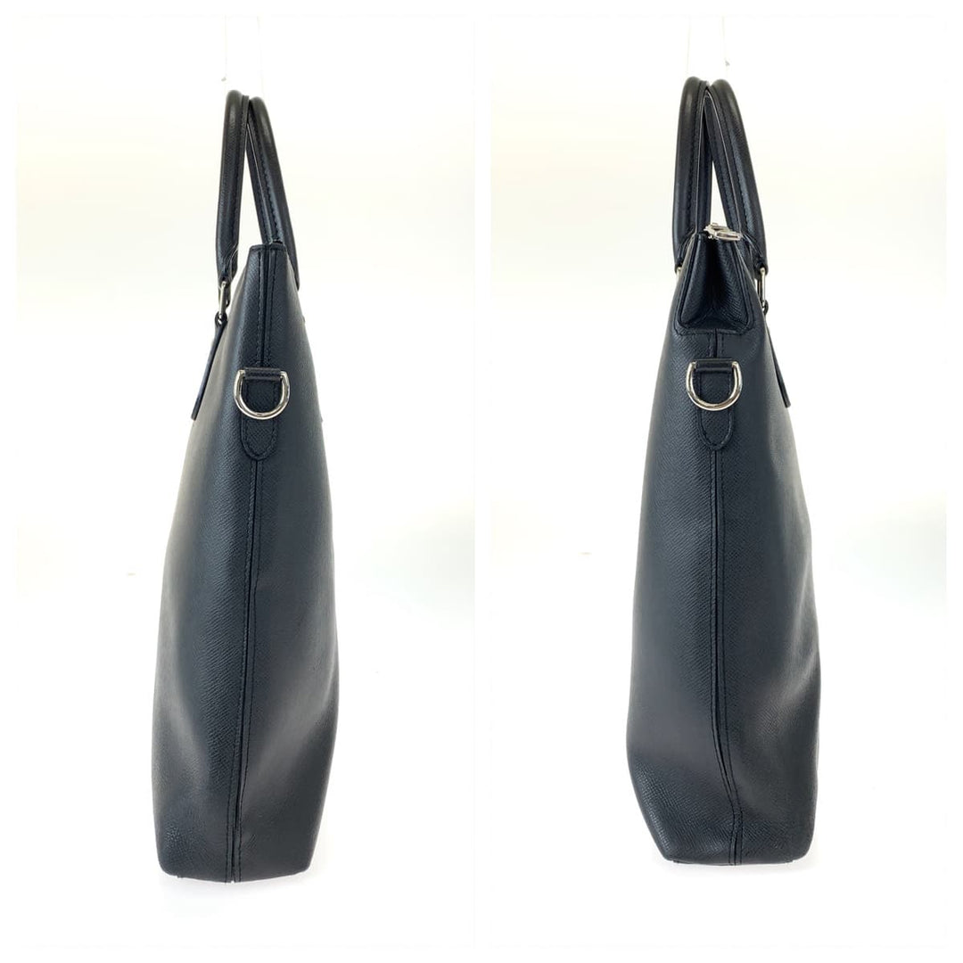 LOUIS VUITTON Business bag M33433 Taiga Noir black black Tote Bag Business bag Taiga Anton Tote mens Used Authentic