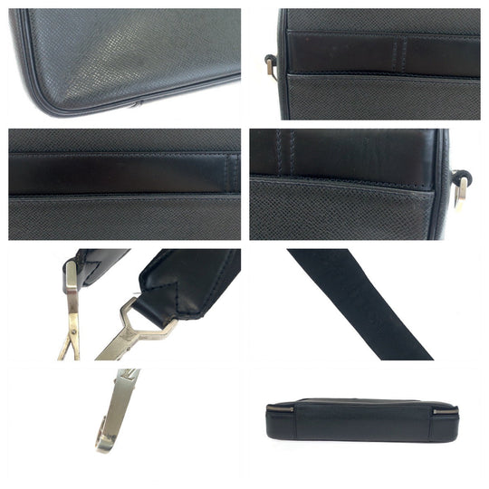 LOUIS VUITTON Shoulder Bag M30832 Calfskin Black black Shoulder Bag Business Bag 2way Taiga Port Ordinatur Odessa Ardoise mens Used Authentic