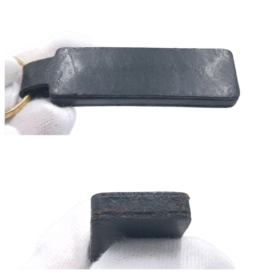 Dior key ring leather black