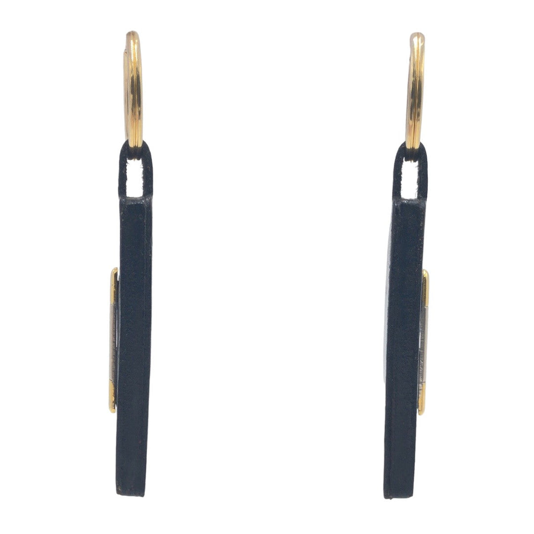 Dior key ring leather black