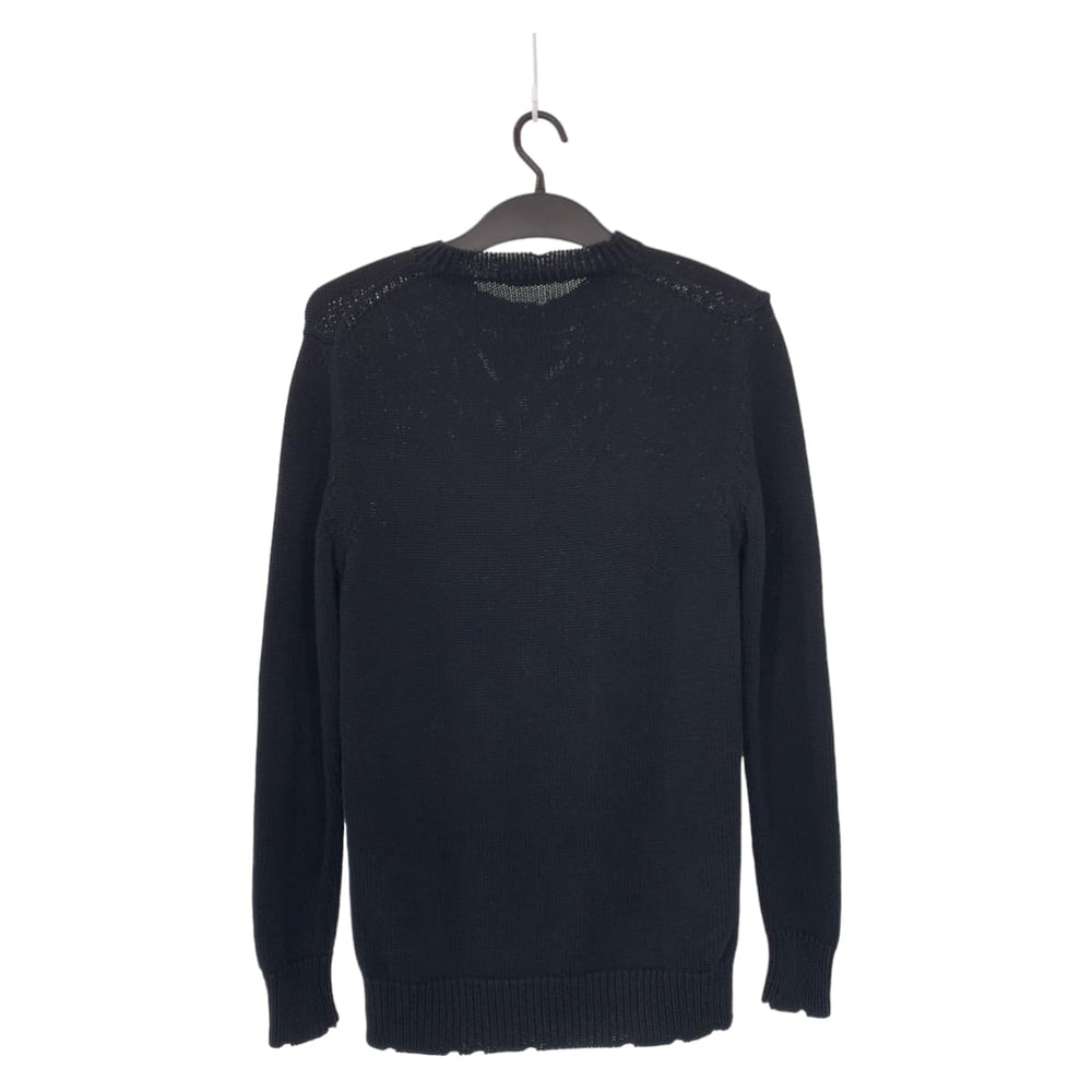 Givenchy knit knit Black black Knit sweater logo mens S Used Authentic