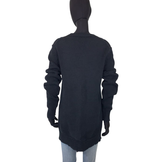 Givenchy knit knit Black black Knit sweater logo mens S Used Authentic