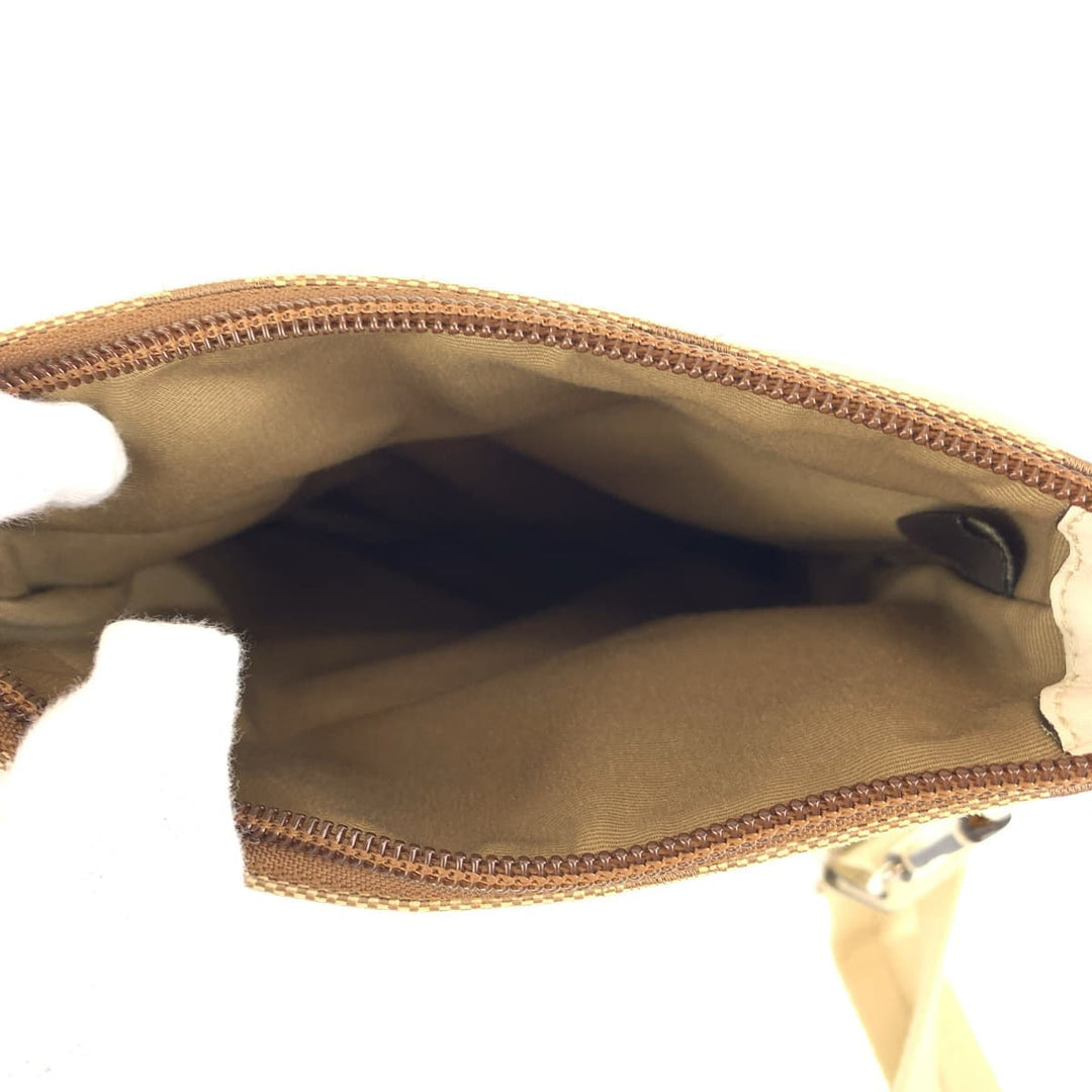 COACH Shoulder Bag canvas beige Signature