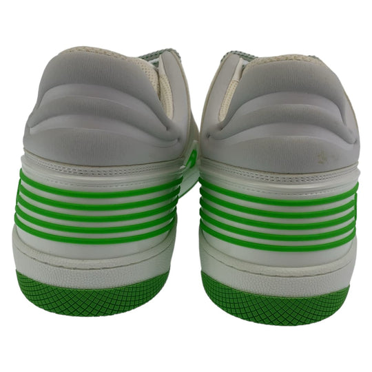 GUCCI sneakers 700290 leather White green Sneakers basketball shoes Basket GG pattern mens 11 Used Authentic