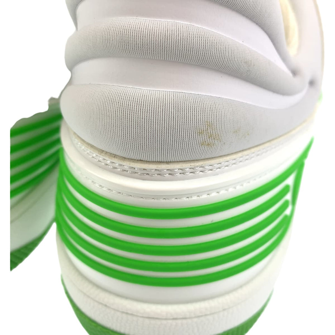 GUCCI sneakers 700290 leather White green Sneakers basketball shoes Basket GG pattern mens 11 Used Authentic