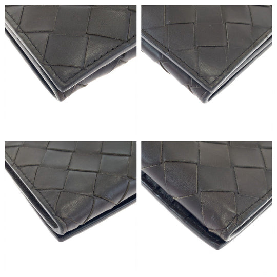 BOTTEGAVENETA Long Wallet Purse PO2255077B Calfskin Brown Long Wallet Purse MAXI INTRECCIATO mens Used Authentic