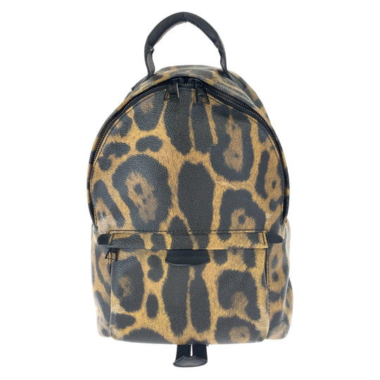 LOUIS VUITTON Backpack M52020 PVC Brown black Backpack Backpack Leopard Leopard Pattern Palm Springs PM Women Used Authentic
