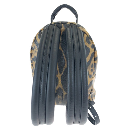 LOUIS VUITTON Backpack M52020 PVC Brown black Backpack Backpack Leopard Leopard Pattern Palm Springs PM Women Used Authentic