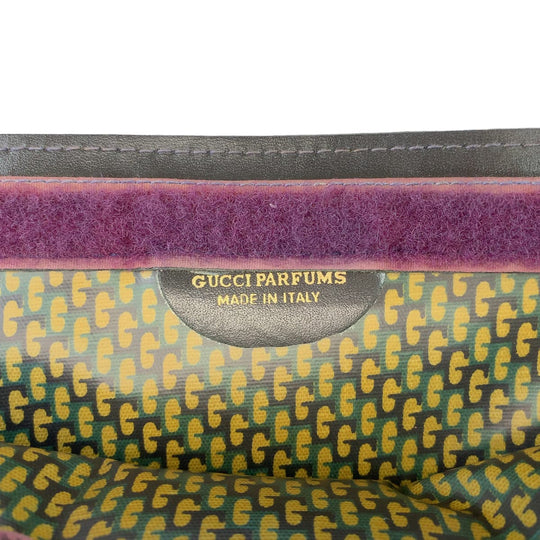 GUCCI Clutch bag Suede, Leather Navy black Clutch bag business bag Old Gucci Sherry line mens Used Authentic