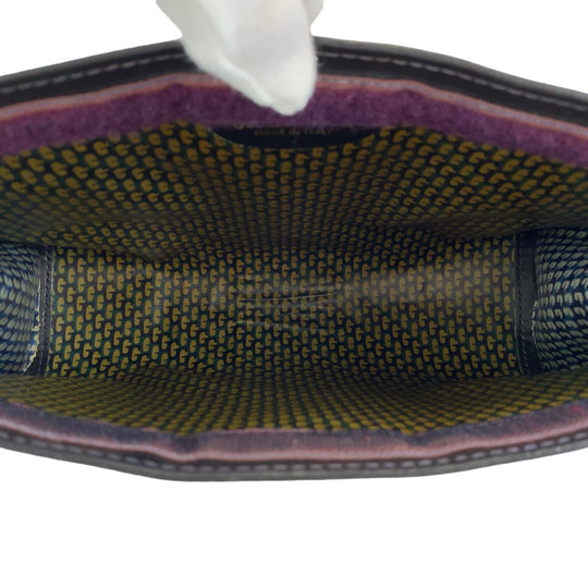 GUCCI Clutch bag Suede, Leather Navy black Clutch bag business bag Old Gucci Sherry line mens Used Authentic