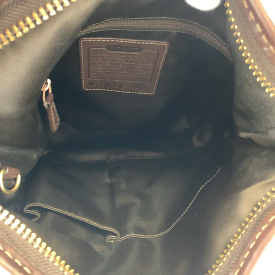 COACH Shoulder Bag canvas Brown Signature