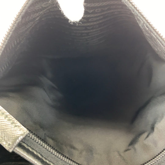 PRADA Shoulder Bag VA0339 Nylon Black SilverMetal Crossbody Shoulder Bag Messenger Bag Test Triangle With logo Women Used Authentic