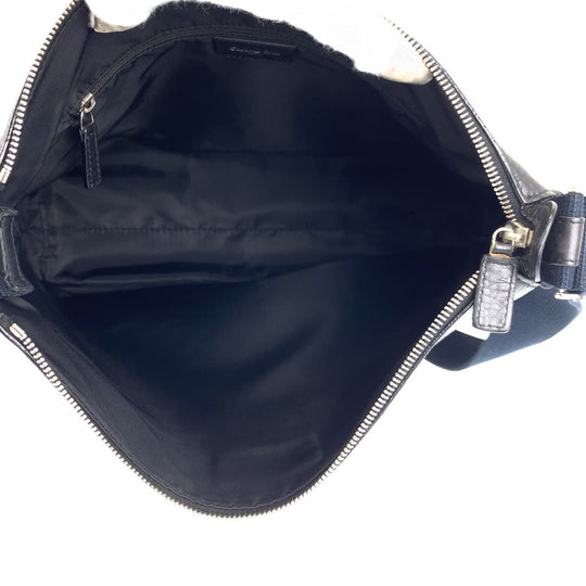 Dior Shoulder Bag Canvas, Leather Black SilverMetal Shoulder back shoulder bag Trotter Oblique Women Used Authentic