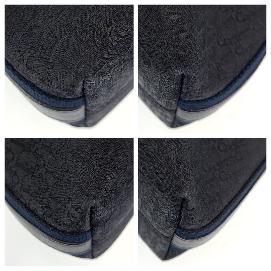 Dior Shoulder Bag Canvas, Leather Black SilverMetal Shoulder back shoulder bag Trotter Oblique Women Used Authentic