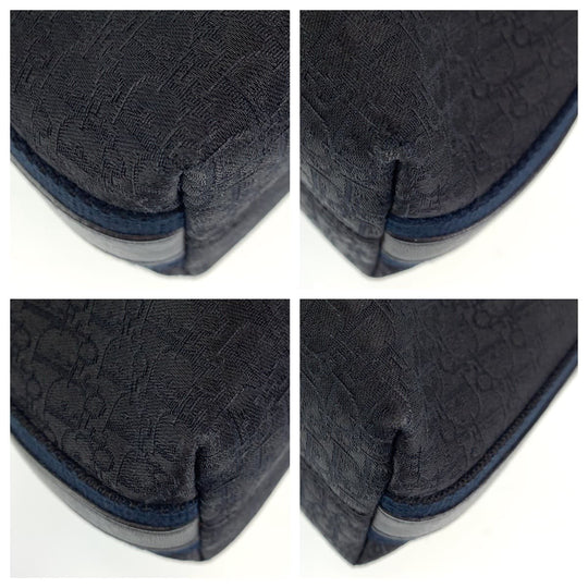 Dior Shoulder Bag Canvas, Leather Black SilverMetal Shoulder back shoulder bag Trotter Oblique Women Used Authentic