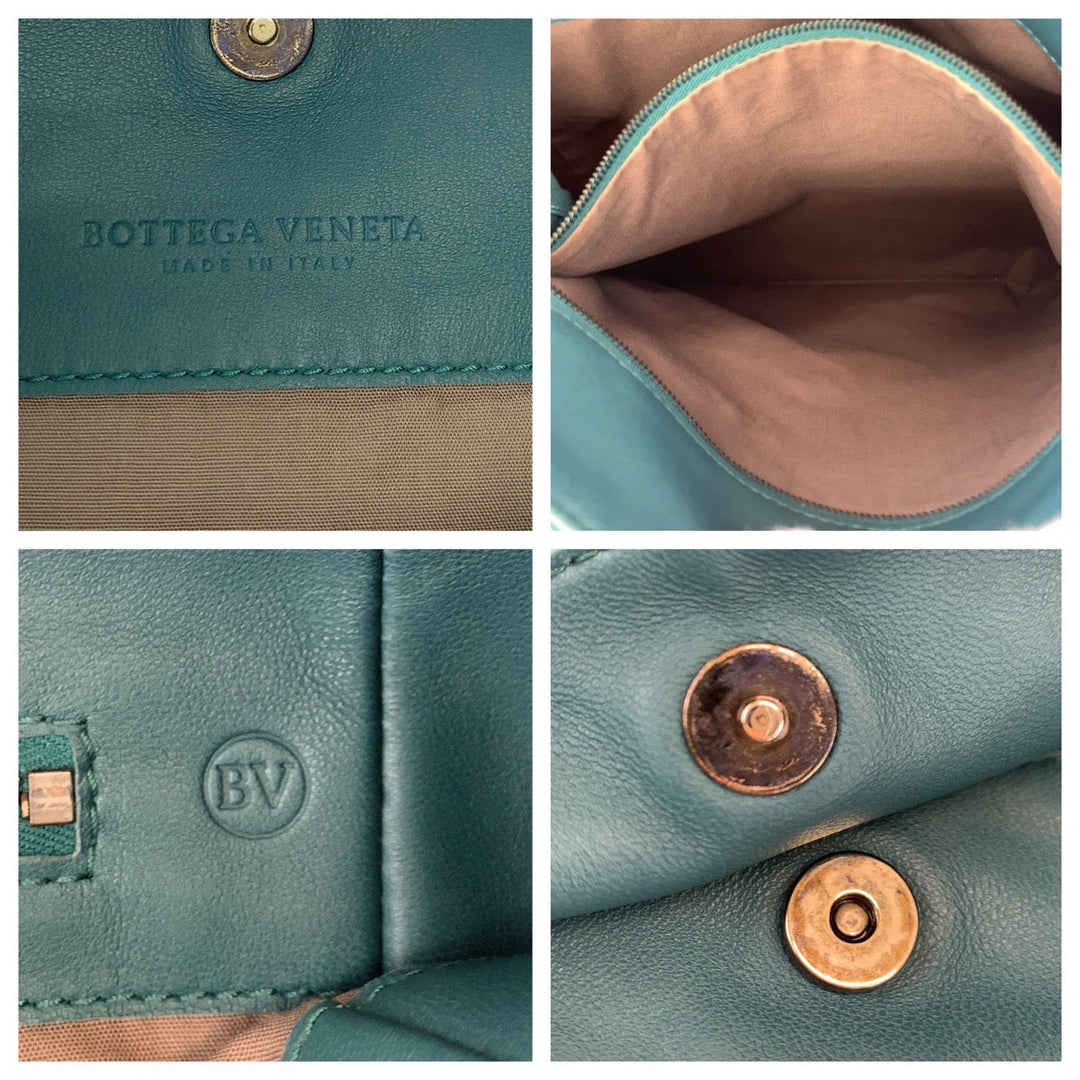 BOTTEGAVENETA Shoulder Bag 131673 leather green One Shoulder Bag INTRECCIATO Hobo Women Used Authentic