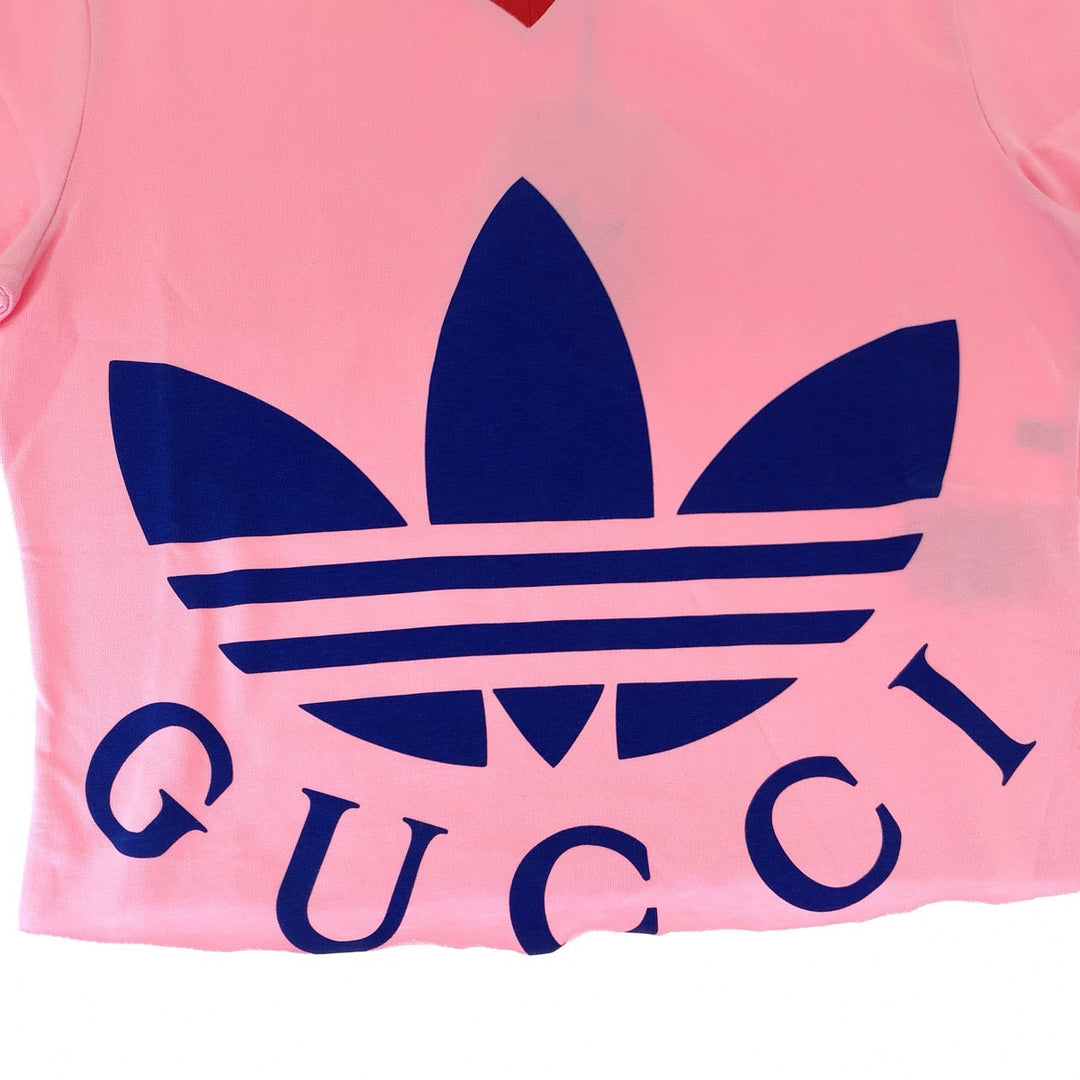 GUCCI Short sleeve T-shirt 693637 cotton pink red red Short sleeve T-shirt adidasxGUCCI 22Stainless Steel Women XXS Used Authentic