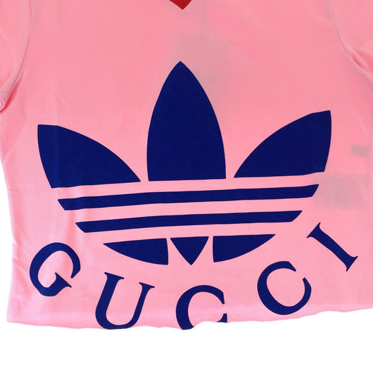 GUCCI Short sleeve T-shirt 693637 cotton pink red red Short sleeve T-shirt adidasxGUCCI 22Stainless Steel Women XXS Used Authentic