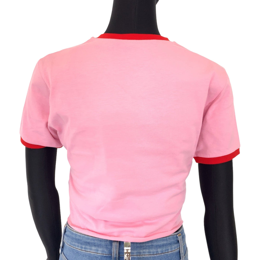 GUCCI Short sleeve T-shirt 693637 cotton pink red red Short sleeve T-shirt adidasxGUCCI 22Stainless Steel Women XXS Used Authentic