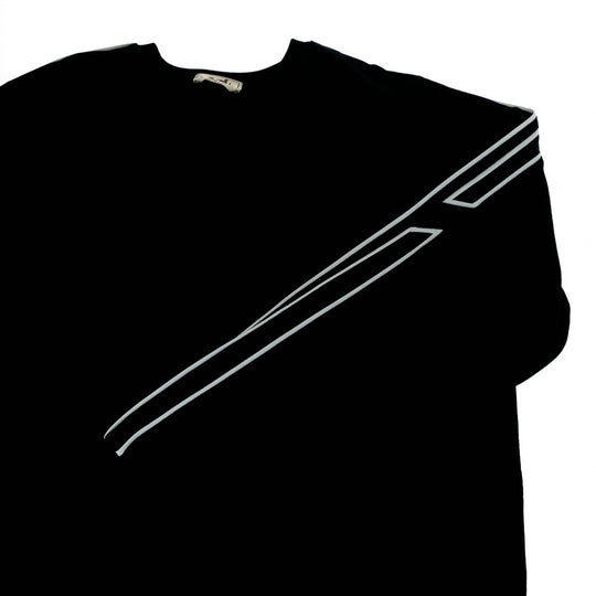 HERMES sweat H167515HA013XL cotton black black white white Sweatshirt, fleece lining 22AW RunH mens L Used Authentic