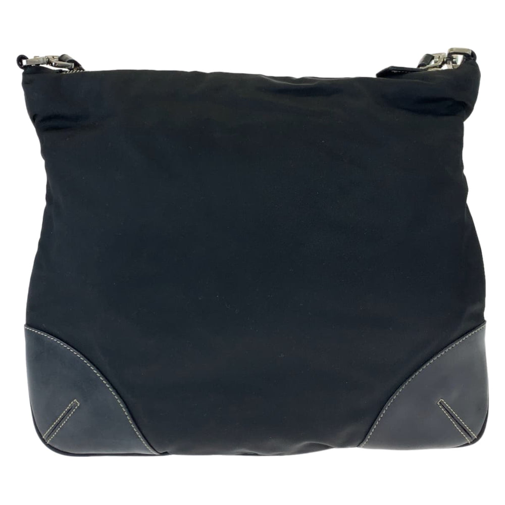 PRADA Shoulder Bag Nylon, Leather black Crossbody Shoulder Bag Messenger Bag Test Triangle With logo mens Used Authentic