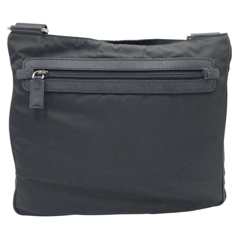 PRADA Shoulder Bag Nylon black Shoulder back pochette Test Triangular logo mens Used Authentic